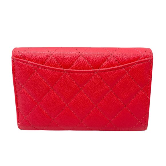 Chanel Pink Quilted Caviar Leather Timeless Wallet - Picture 4 of 16